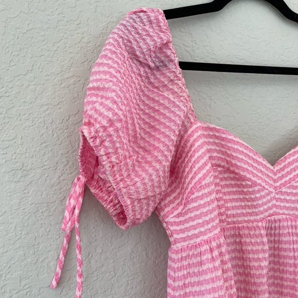 Amanda Uprichard Sicily Dress In Piquette Pink Size Medium - Picture 3 of 8